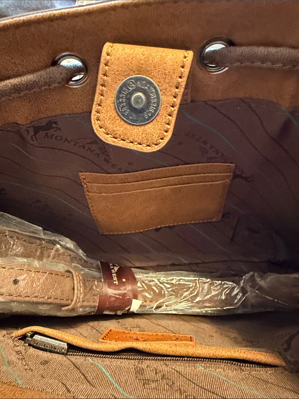 MONTANA WEST AZTEC FRINGE BUCKET BAG - Picture 10 of 13